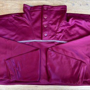 ADIDAS Men's Maroon 1/4 Snap Athletic Shirt, Size M, NWT
